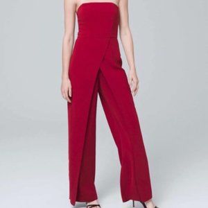 Maroon Strapless Jumpsuit